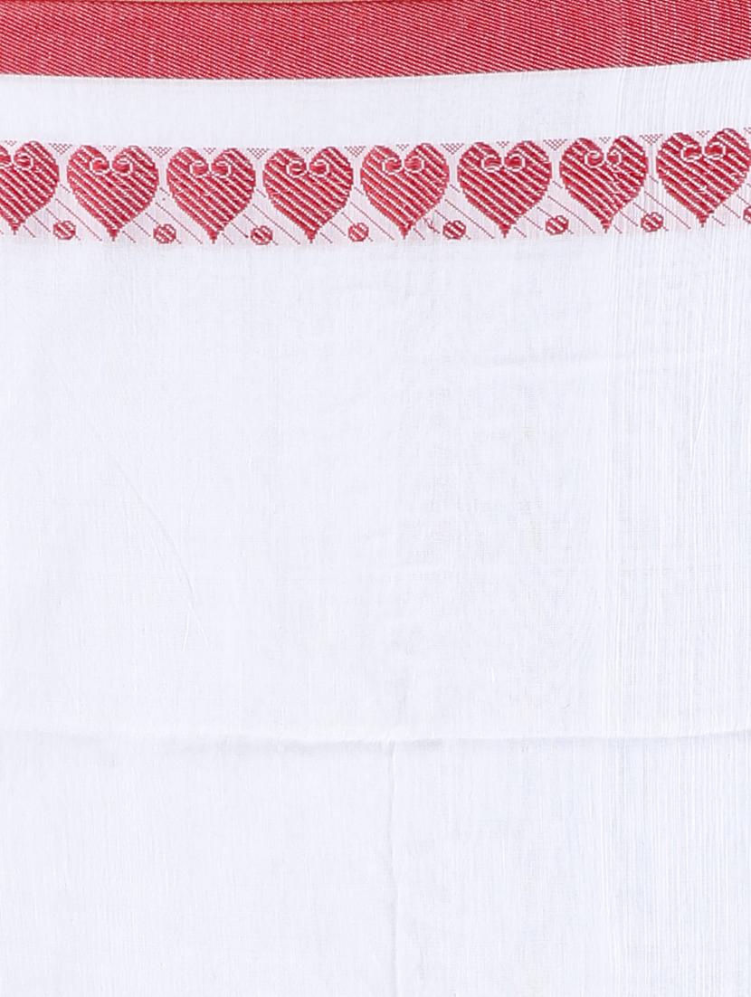 women's bordered white colored saree with blouse - 20573079 - Standard Image - 3