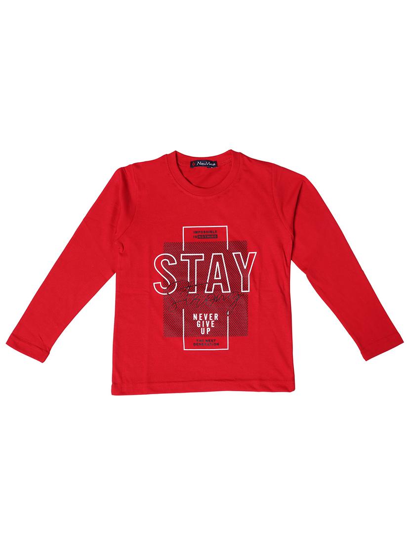 boys red graphic t-shirt
