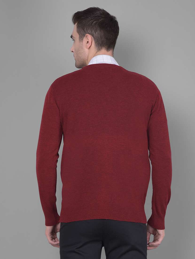 maroon acrylic pullover - 20586569 -  Standard Image - 3