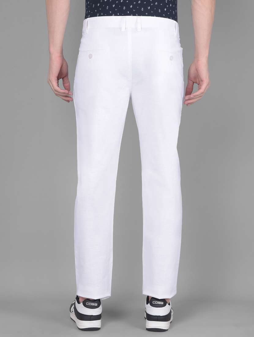 men solid ankle length chinos - 20586585 - Standard Image - 3