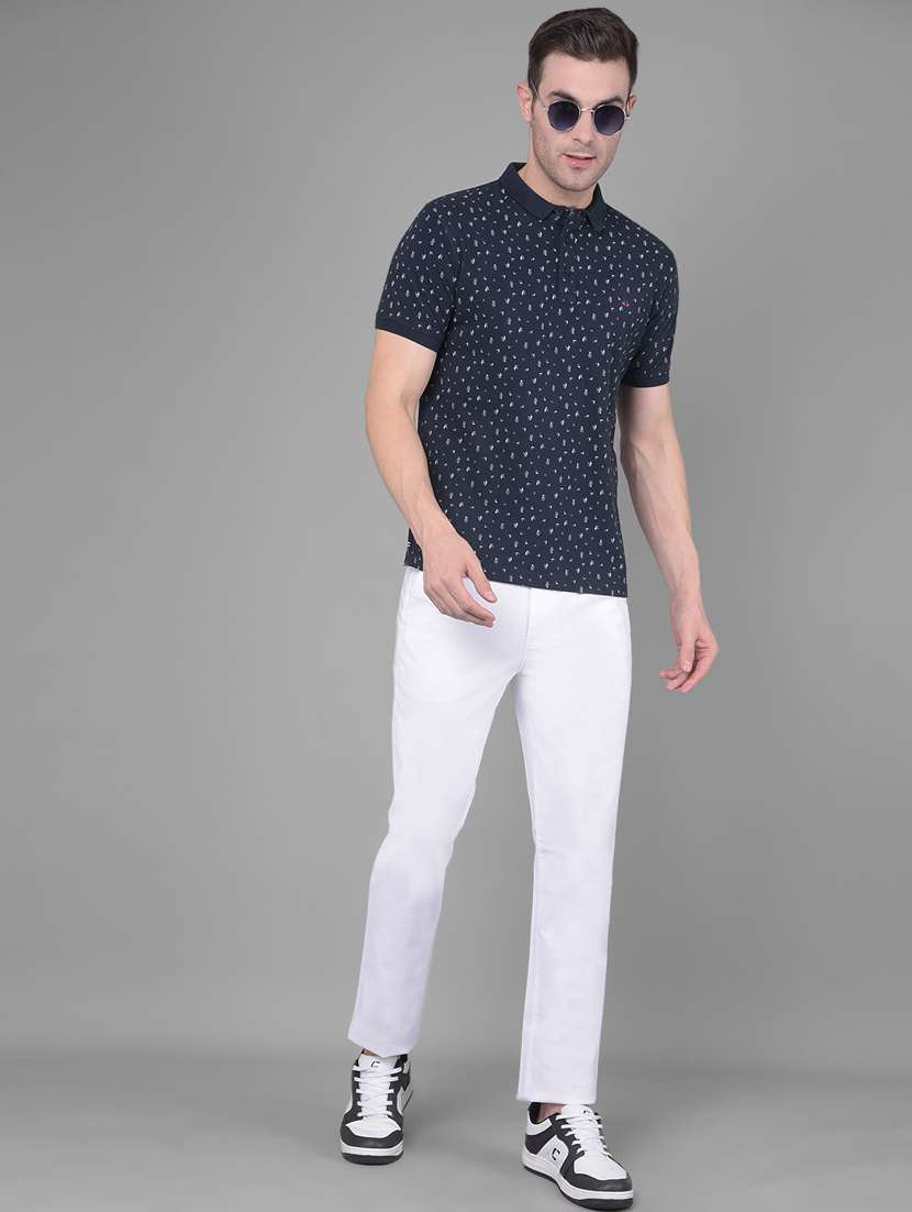 men solid ankle length chinos - 20586585 - Standard Image - 5