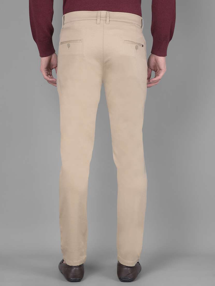 men solid ankle length chinos - 20586594 -  Standard Image - 3