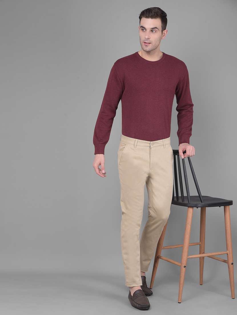 men solid ankle length chinos - 20586594 -  Standard Image - 5