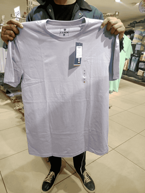 sky blue cotton single jersey tshirt - 20587574 - Standard Image - 0
