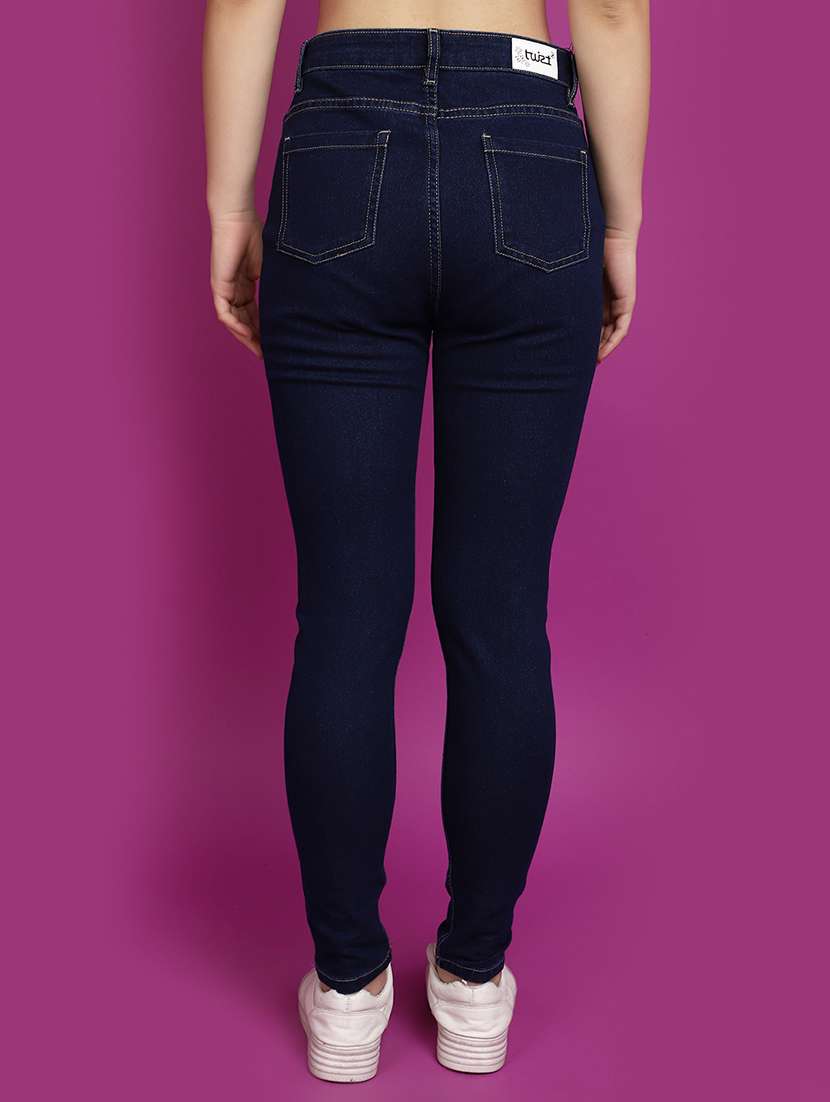 women solid mid rise slim fit jjean - 20587616 -  Standard Image - 3
