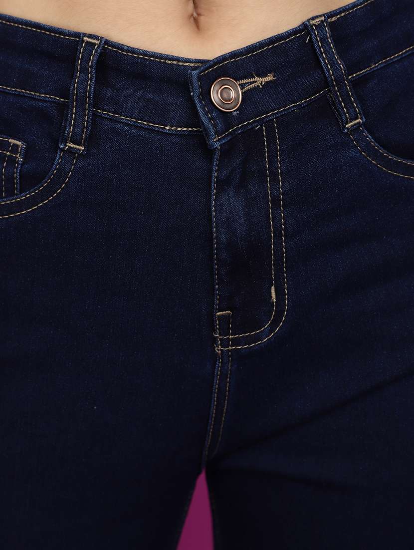 women solid mid rise slim fit jjean - 20587616 -  Standard Image - 5
