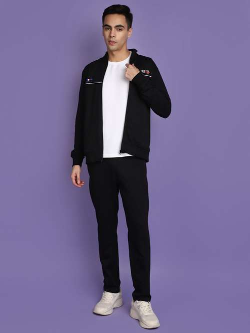 men solid long sleeve track suit - 20587618 - Standard Image - 0