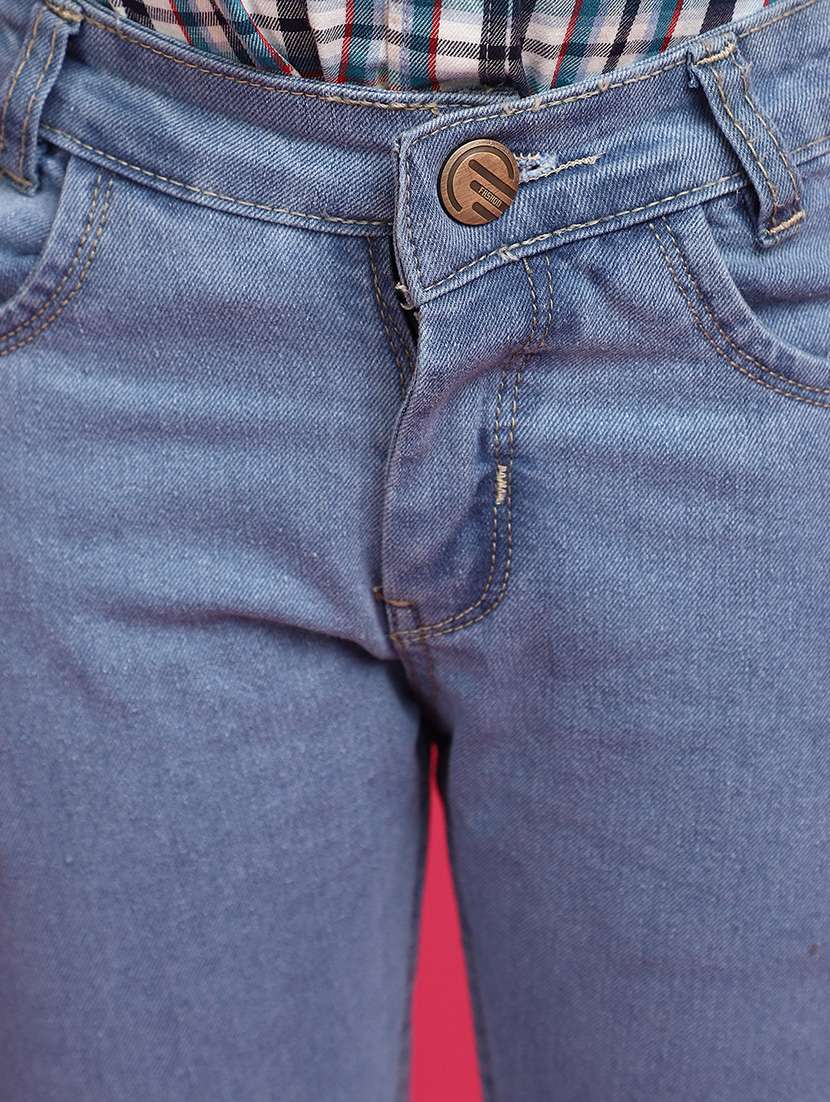 solid light blue slim fit jeans - 20587644 -  Standard Image - 5