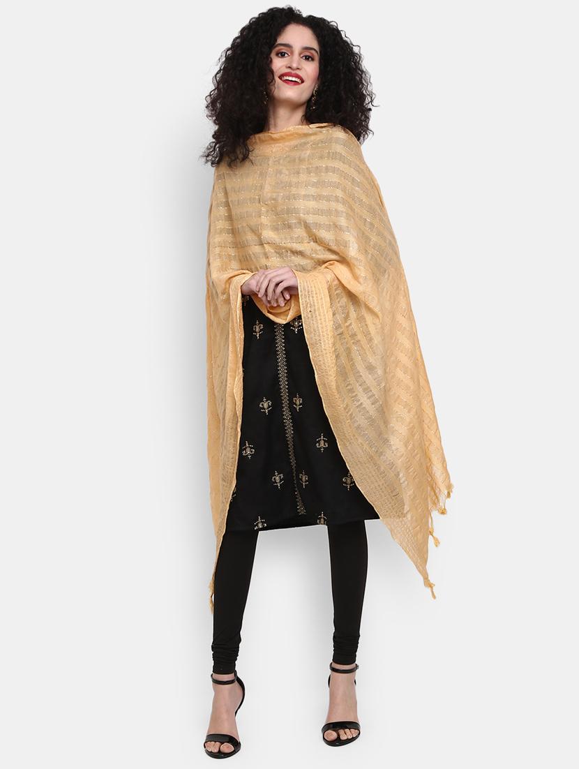 women beige self designed dupatta - 20587652 - Zoom Image - 0