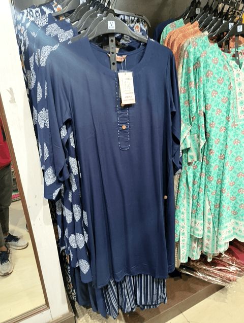 navy blue rayon set - 20588431 -  Zoom Image - 0