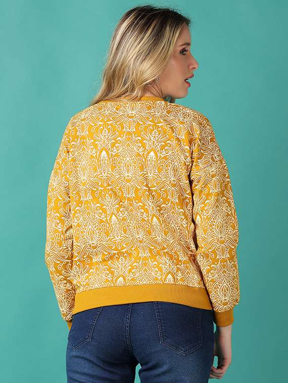 women all over print round neck sweatshirt - 20589009 - Standard Image - 3
