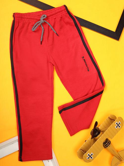 red spun fleece trouser - 20589033 - Standard Image - 0