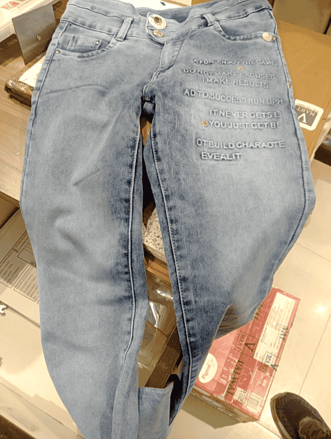 light blue pc knitted denim jean - 20589168 -  Zoom Image - 0
