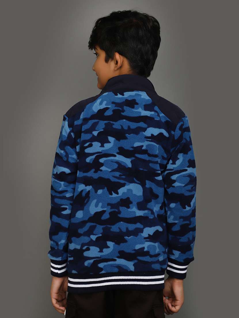 boys blue camouflage print sweatshirt - 20589737 - Standard Image - 3