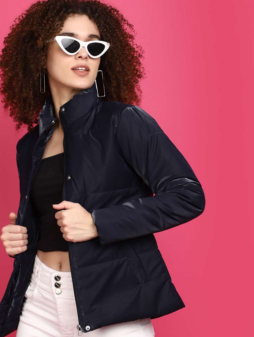 women solid long sleeve quilted jacket  - 20589743 -  Standard Image - 3