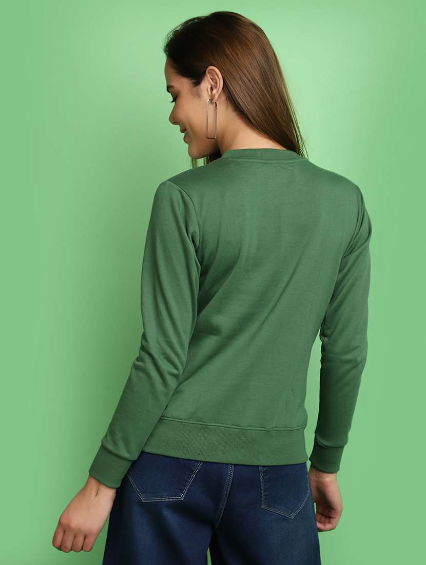 women round neck typographic sweatshirt - 20589908 -  Standard Image - 3