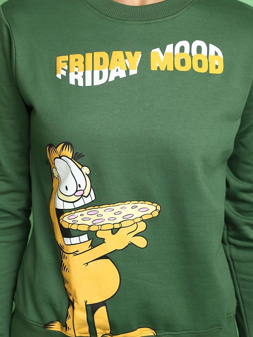 women round neck typographic sweatshirt - 20589908 -  Standard Image - 5