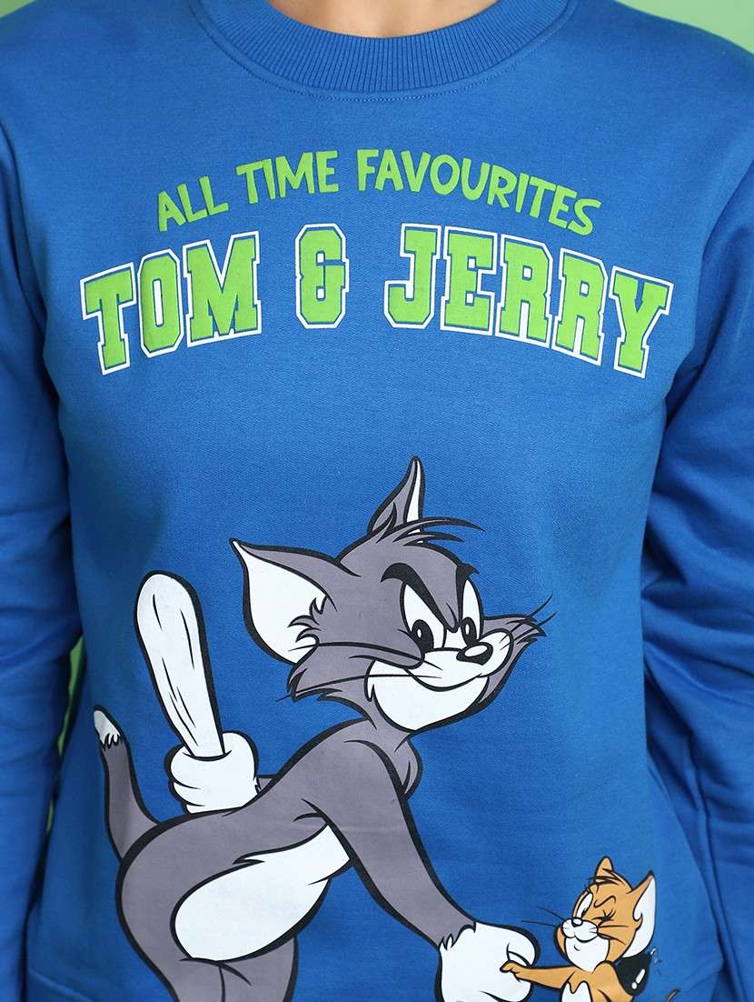 blue graphic print sweatshirt - 20589909 -  Standard Image - 5