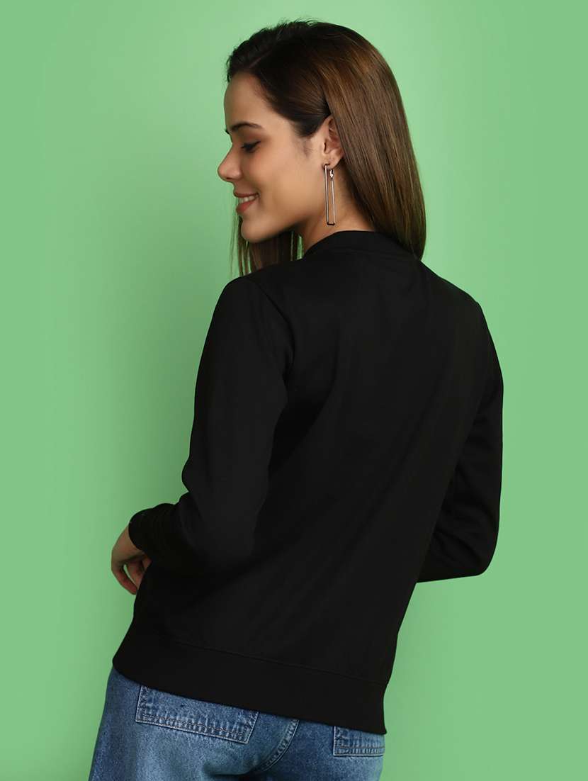 women black front print sweatshirt - 20589910 -  Standard Image - 3