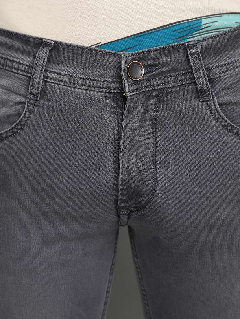 men mid rise plain denim jeans - 20589914 -  Standard Image - 5
