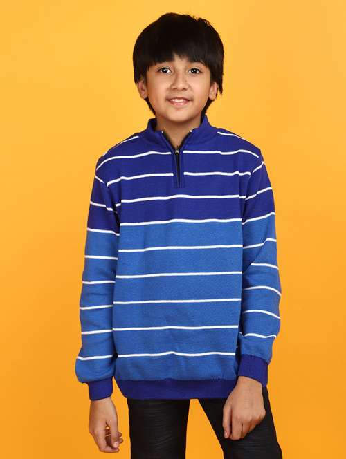 boys self design long sleeve sweater - 20589944 - Standard Image - 0