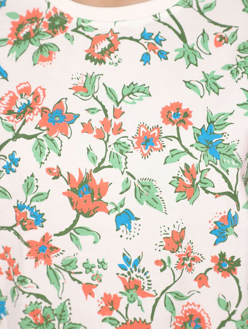 women round neck floral printed sweatshirt - 20589960 -  Standard Image - 5