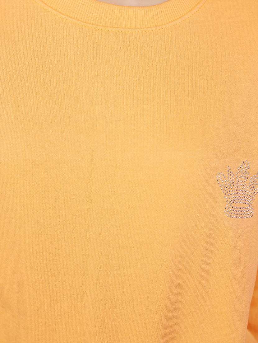 women round neck solid sweatshirt - 20590009 -  Standard Image - 5