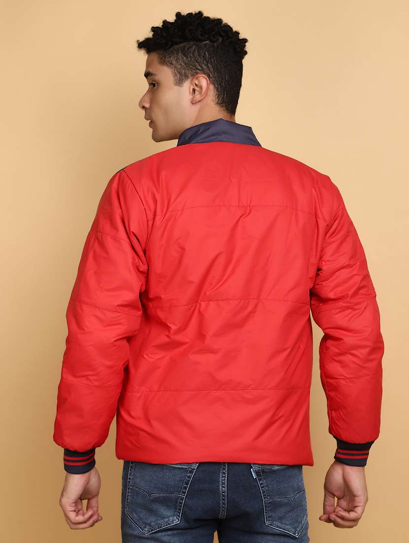men long sleeved color block quilted jacket - 20590056 - Standard Image - 3