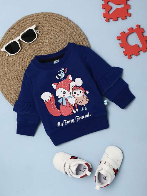 blue round neck sweatshirts - 20590208 - Standard Image - 0