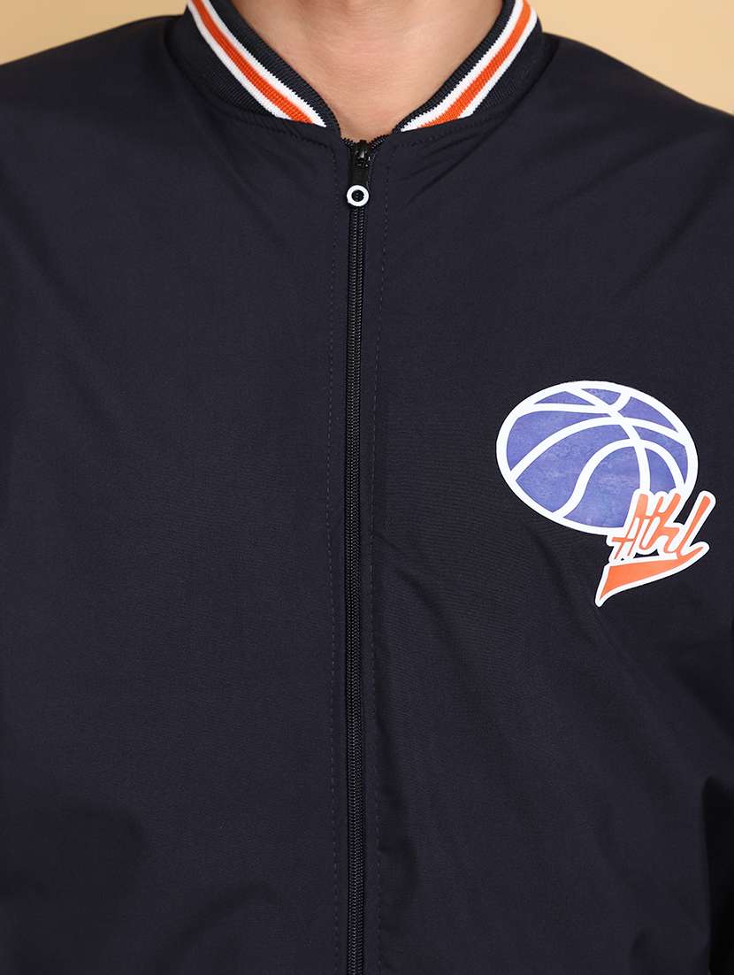 navy blue cotton casual jacket - 20590773 -  Standard Image - 5