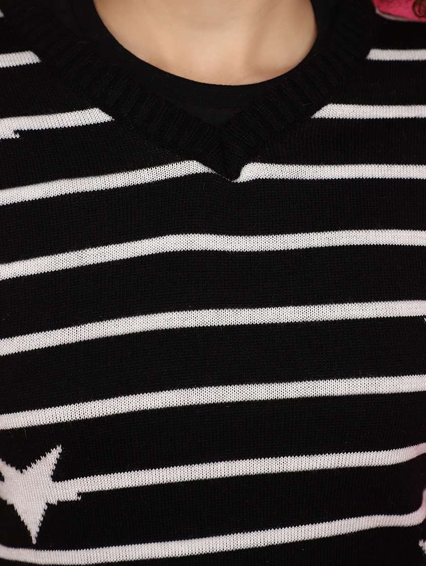 women black stripes pullover - 20590889 - Standard Image - 5