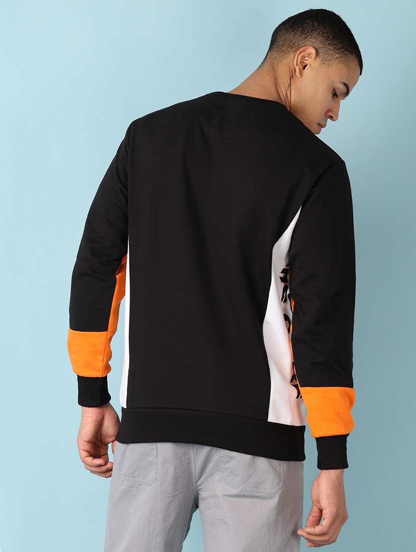 men long sleeves color block sweatshirt - 20590891 -  Standard Image - 3