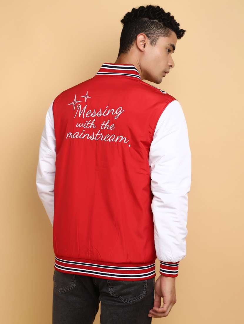 men color block long sleeve quilted jacket - 20590958 -  Standard Image - 3