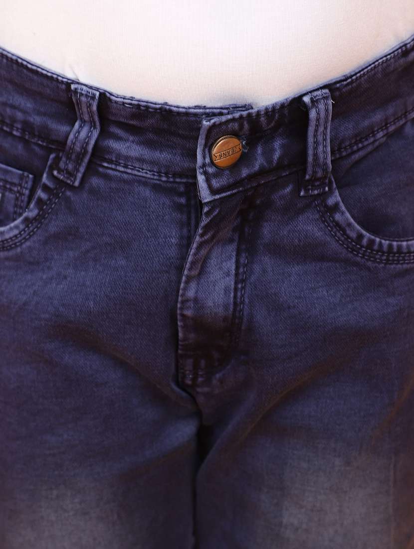 solid blue slim fit denim jeans - 20591028 -  Standard Image - 5