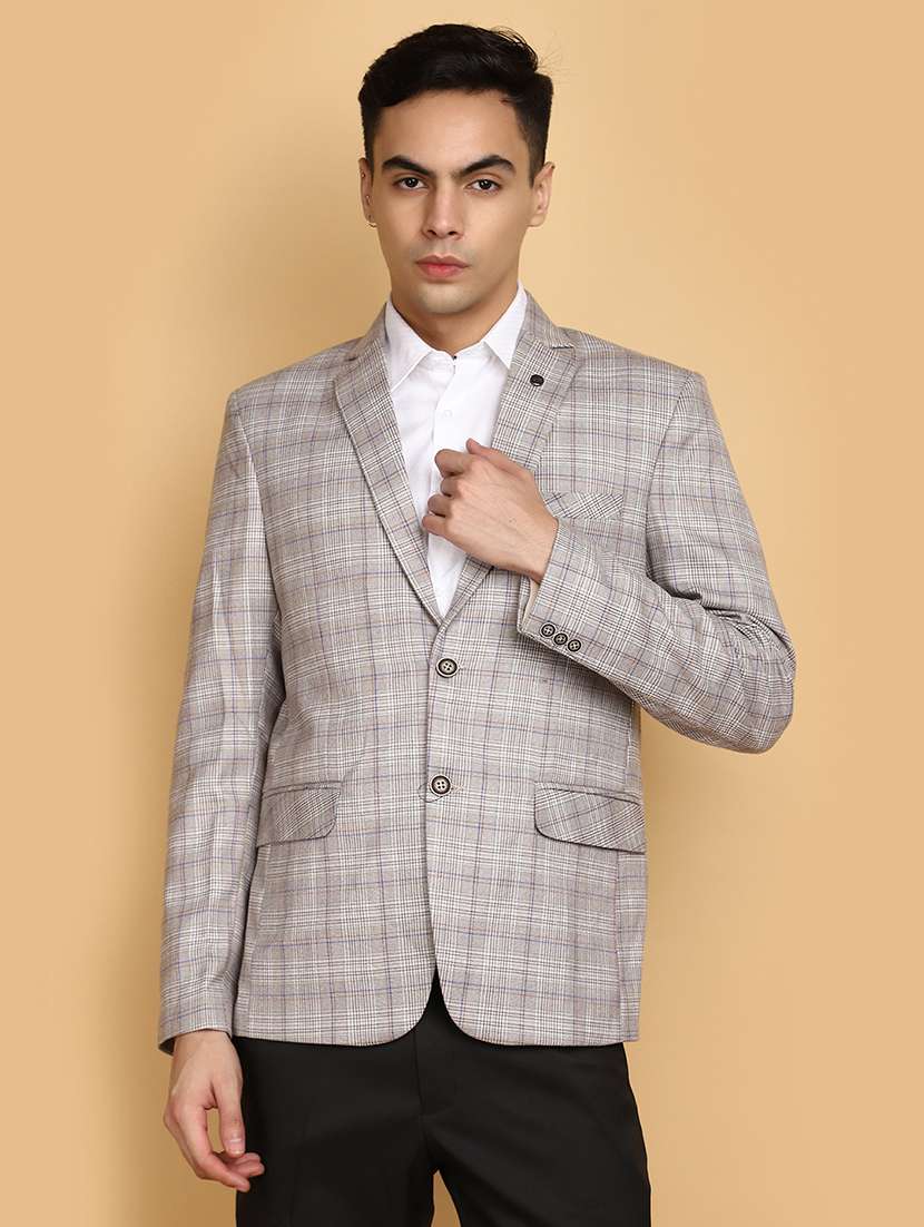 brown cotton blazer