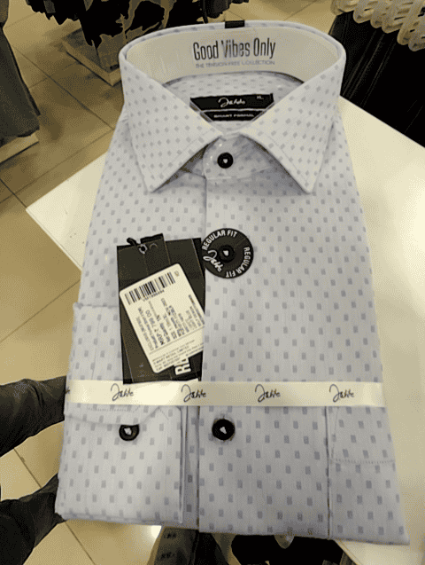 light blue dobby formal shirt - 20591083 -  Zoom Image - 0