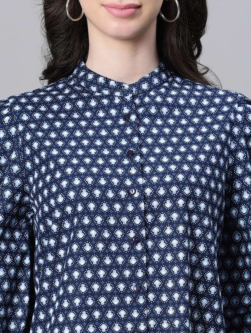 blue cotton tiered shirt dress - 20591141 -  Standard Image - 5