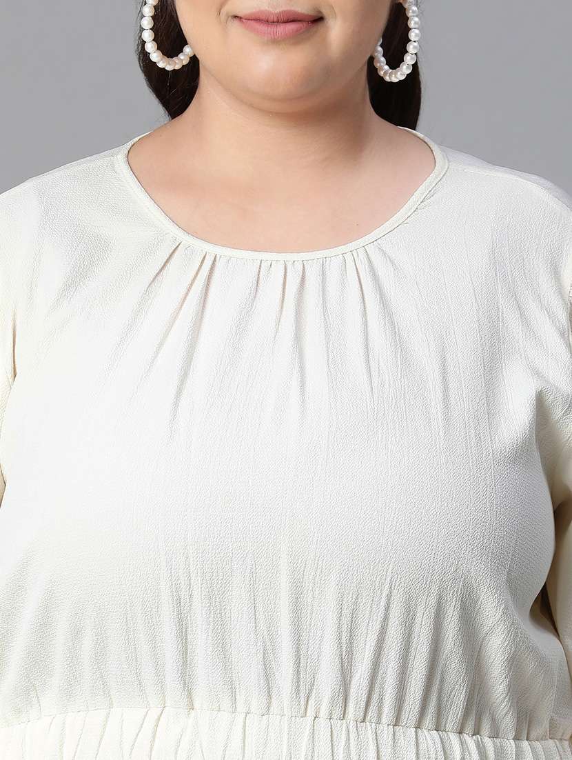 off-white viscose a-line dress - 20591150 - Standard Image - 5