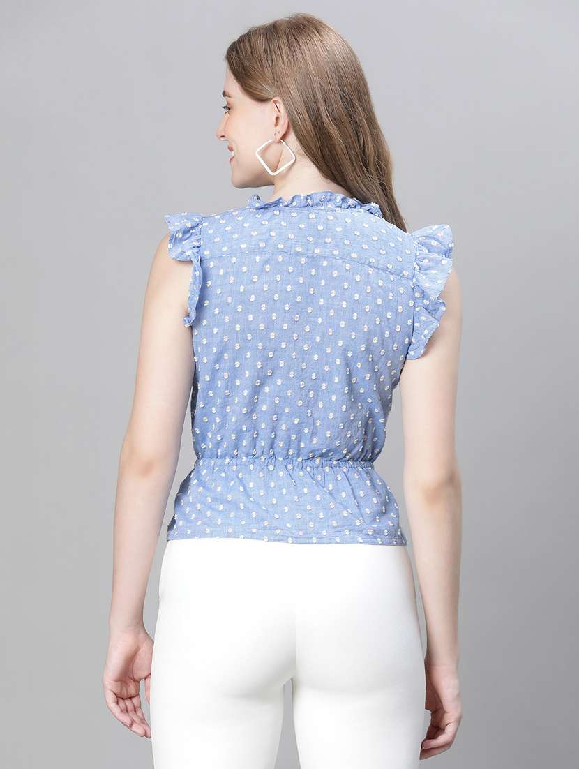 women self designed sleeveless regular top - 20592350 - Standard Image - 3