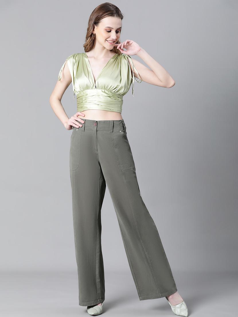 women solid sleeveless crop top - 20592371 - Standard Image - 5
