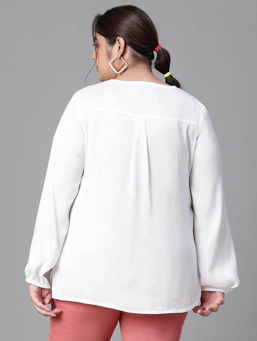 plus size women solid straight top - 20592378 - Standard Image - 3