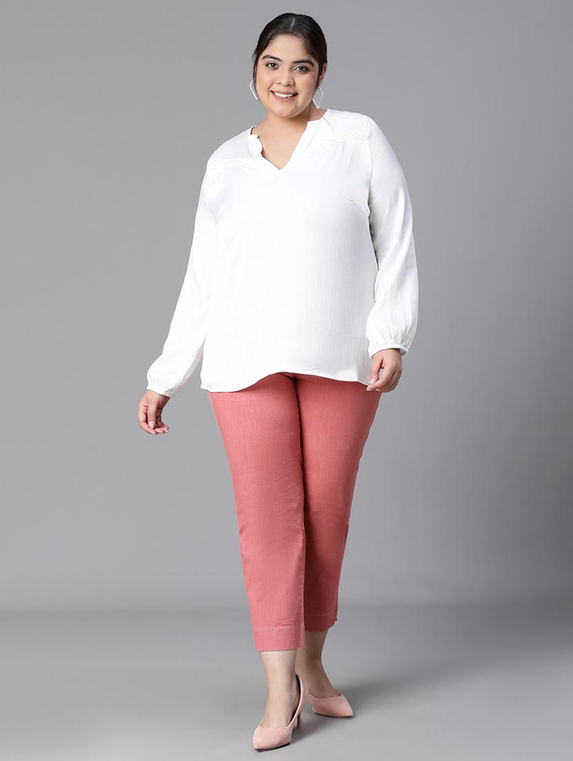 plus size women solid straight top - 20592378 - Standard Image - 5