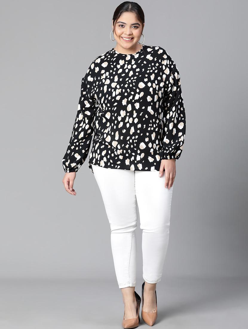 plus size women printed high low top - 20592395 - Standard Image - 5