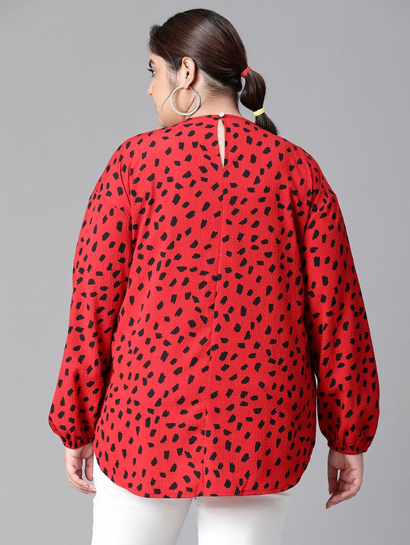 plus size women printed high low top - 20592396 - Standard Image - 3