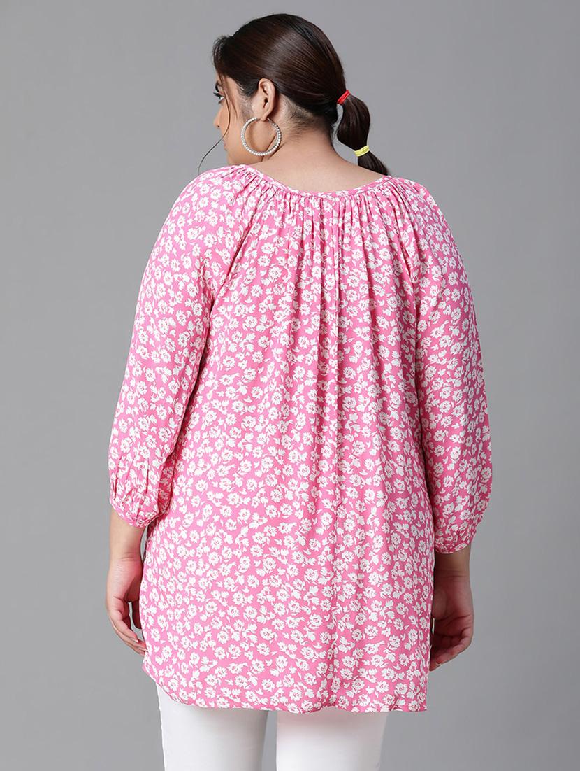 plus size women printed high low top - 20592397 - Standard Image - 3