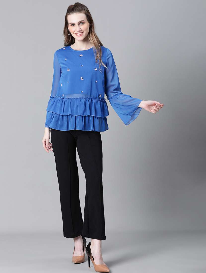 women embroidered layered top - 20592414 - Standard Image - 5
