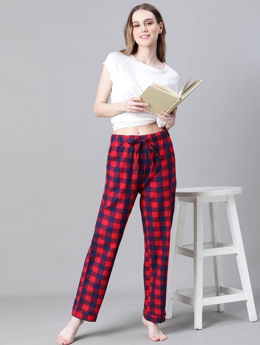 women checkered pajama - 20592570 - Standard Image - 3