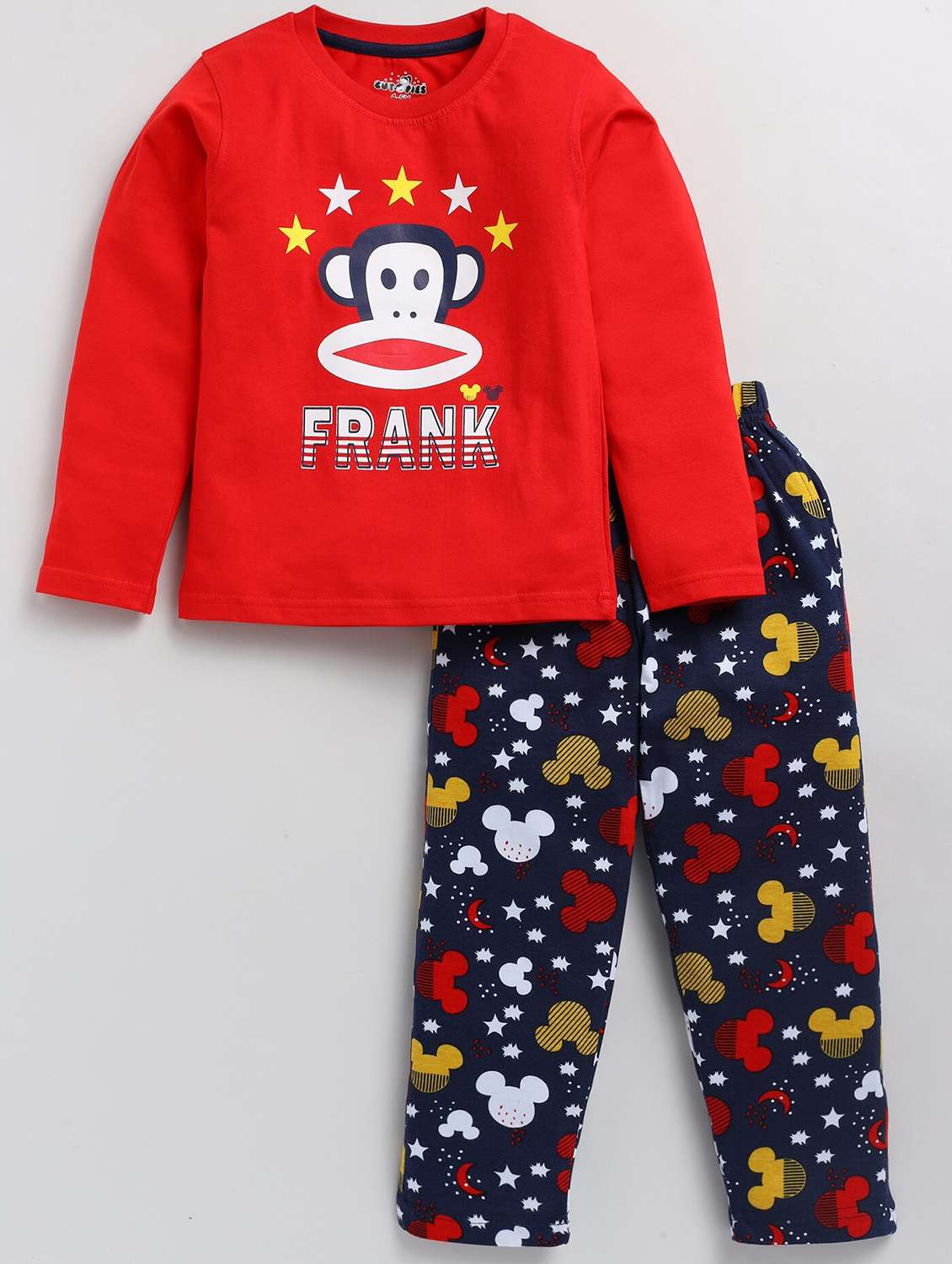 boys printed t-shirt & pajama set