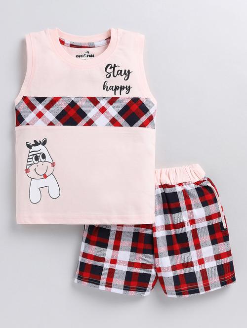 boys printed shorts twin set - 20592878 - Standard Image - 0