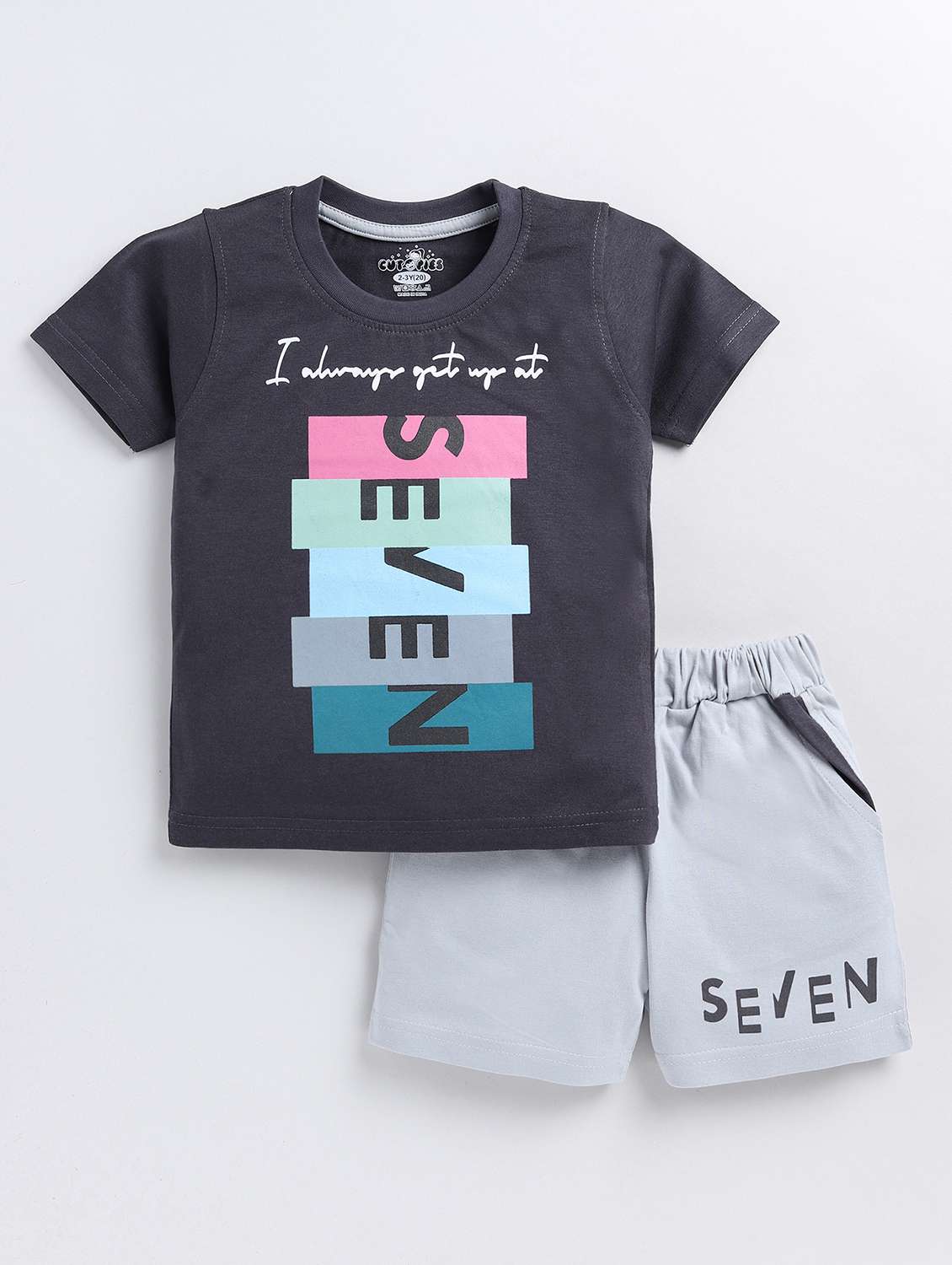 boys cotton shorts twin set